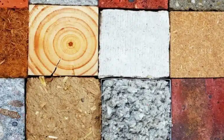 Un mur de matériaux biosourcés