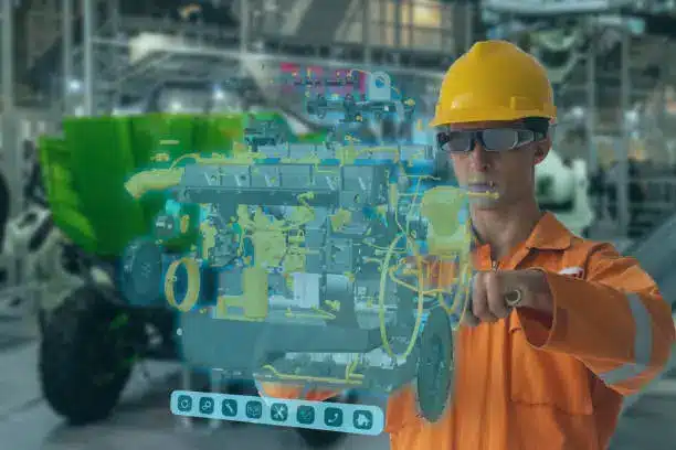 Un scientifique utilisant une technologie numérique