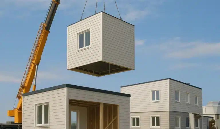 assemblage d'une maison hors site