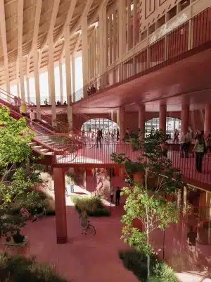 L'intérieur des Halles des Mobilités