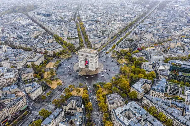 Vue aérienne de Paris