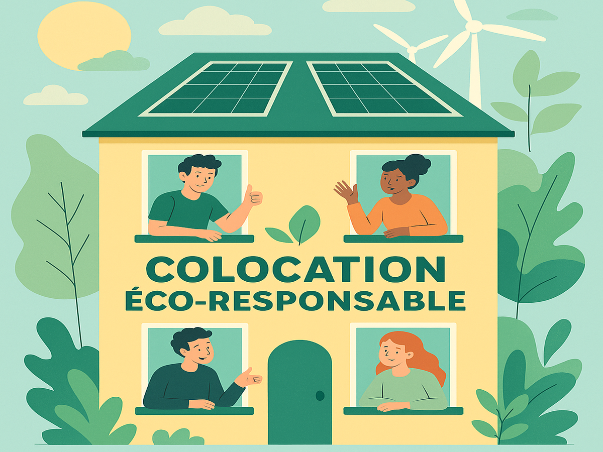 Illustration d'une colocation éco responsable