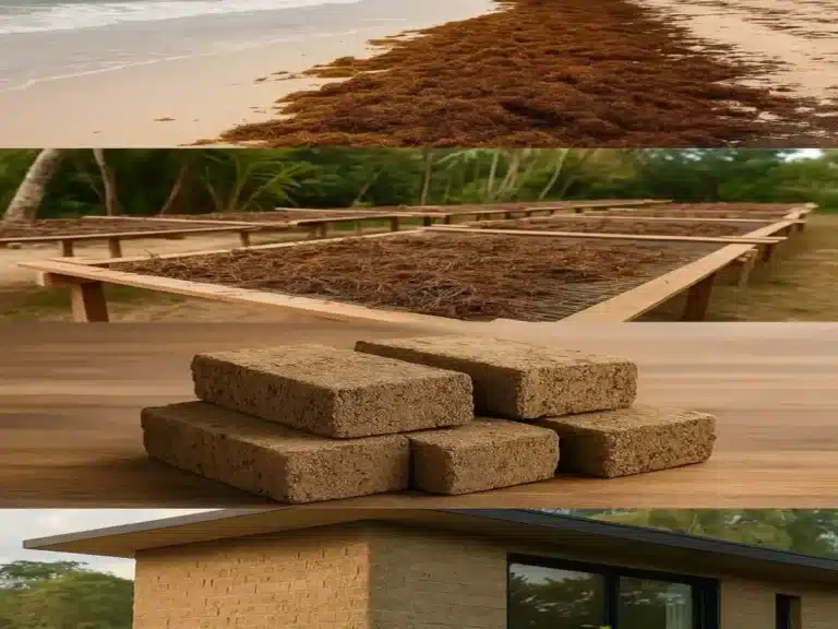 Des briques biosourcées à base de sargasses : une solution durable venue de la mer