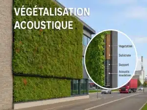 bâtiment végétalisé pour améliorer l'isolation phonique