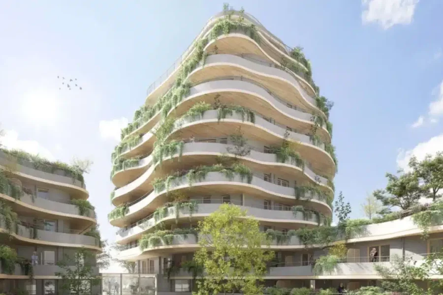 arborescence immeuble avec de la végétation